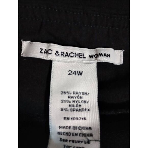 Zac and Rachel Skort Ladies 24W‎ Black Short Pockets - Picture 5 of 6